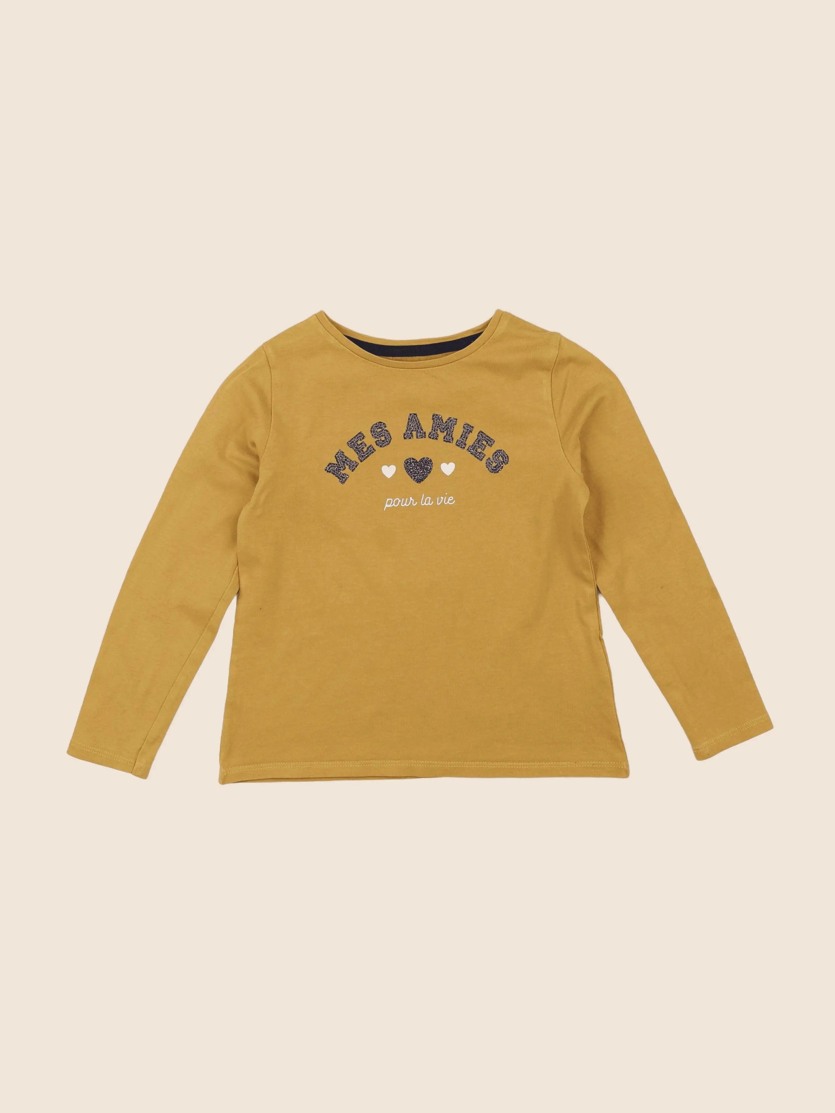 Vertbaudet - tee-shirt jaune - 5 ans