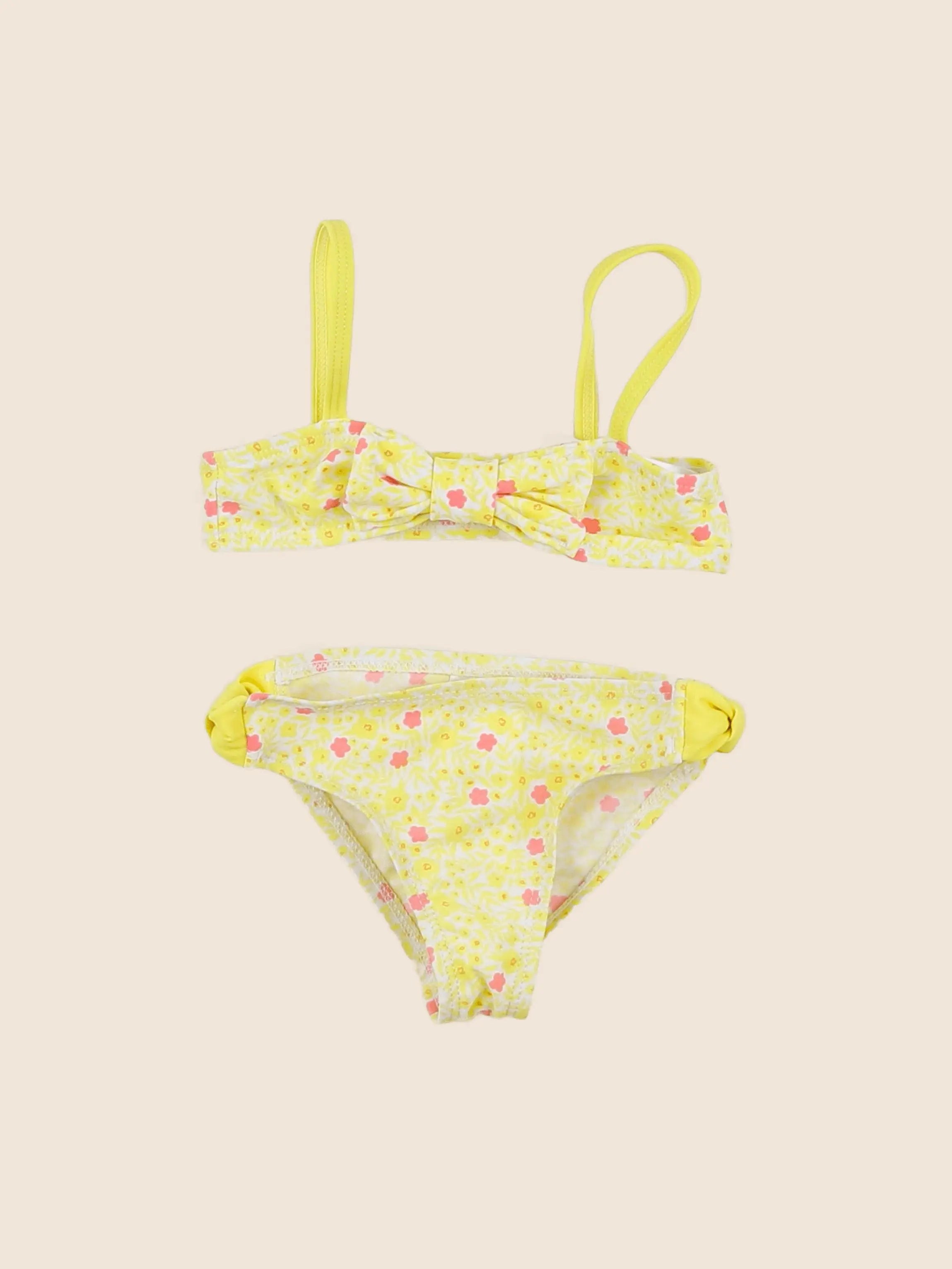 Vertbaudet - maillot de bain jaune - 2 ans
