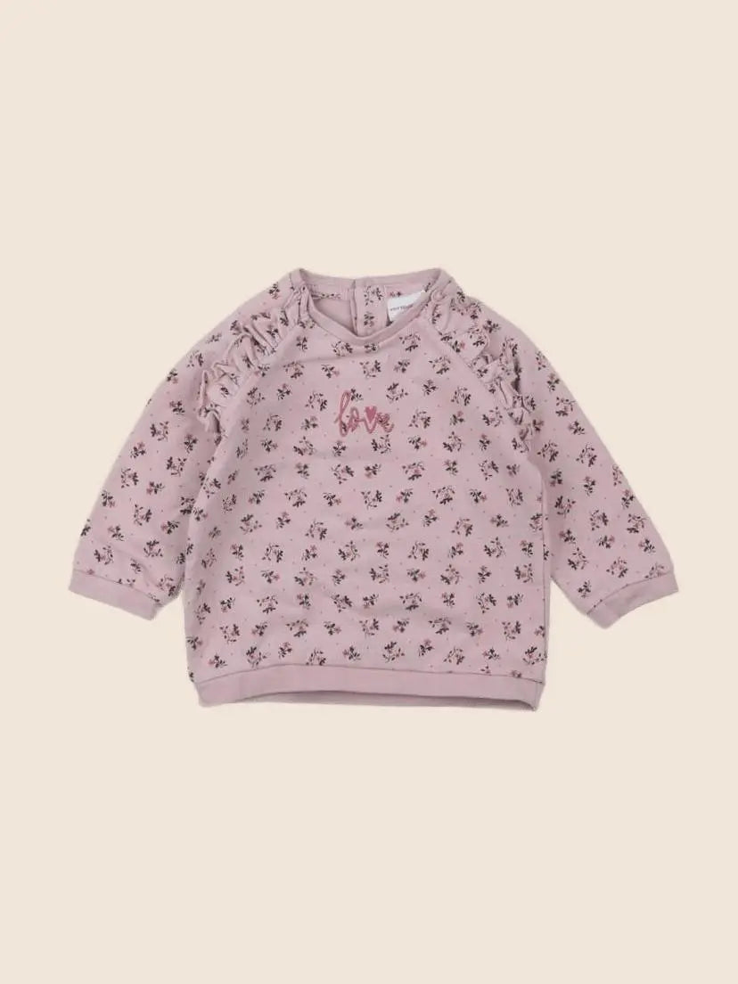Vertbaudet - sweat rose - 12 mois
