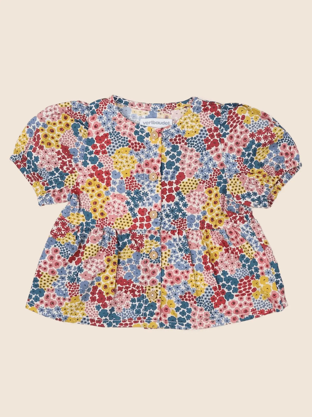 Vertbaudet - blouse multicolore - 3 mois