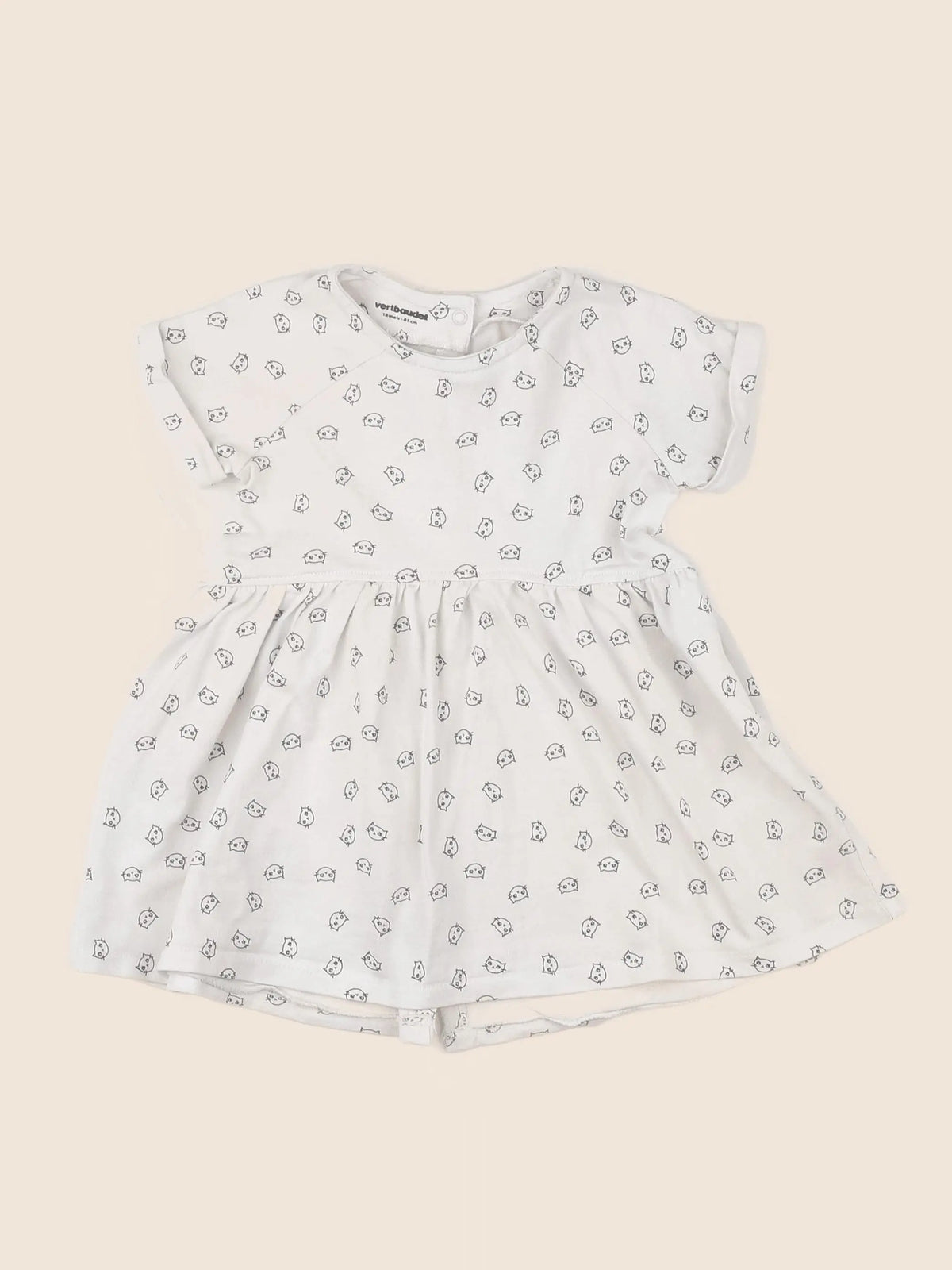 Vertbaudet - robe beige - 18 mois