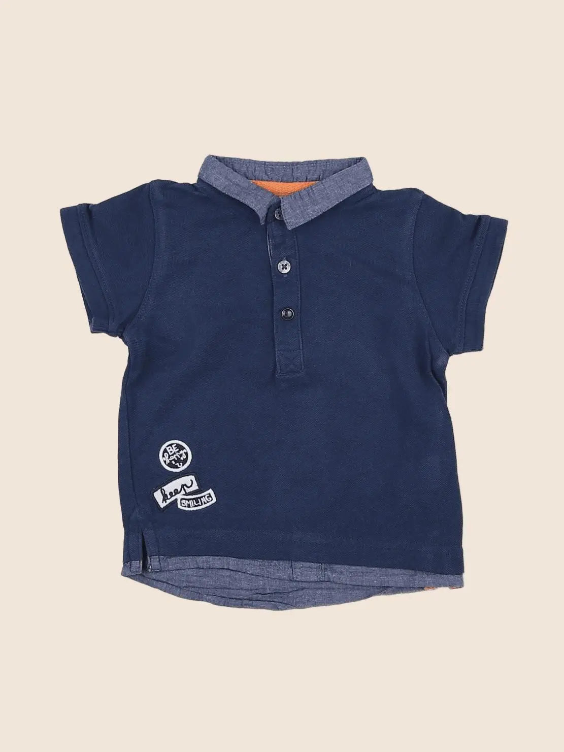 Tape à l'oeil - polo bleu - 6 mois