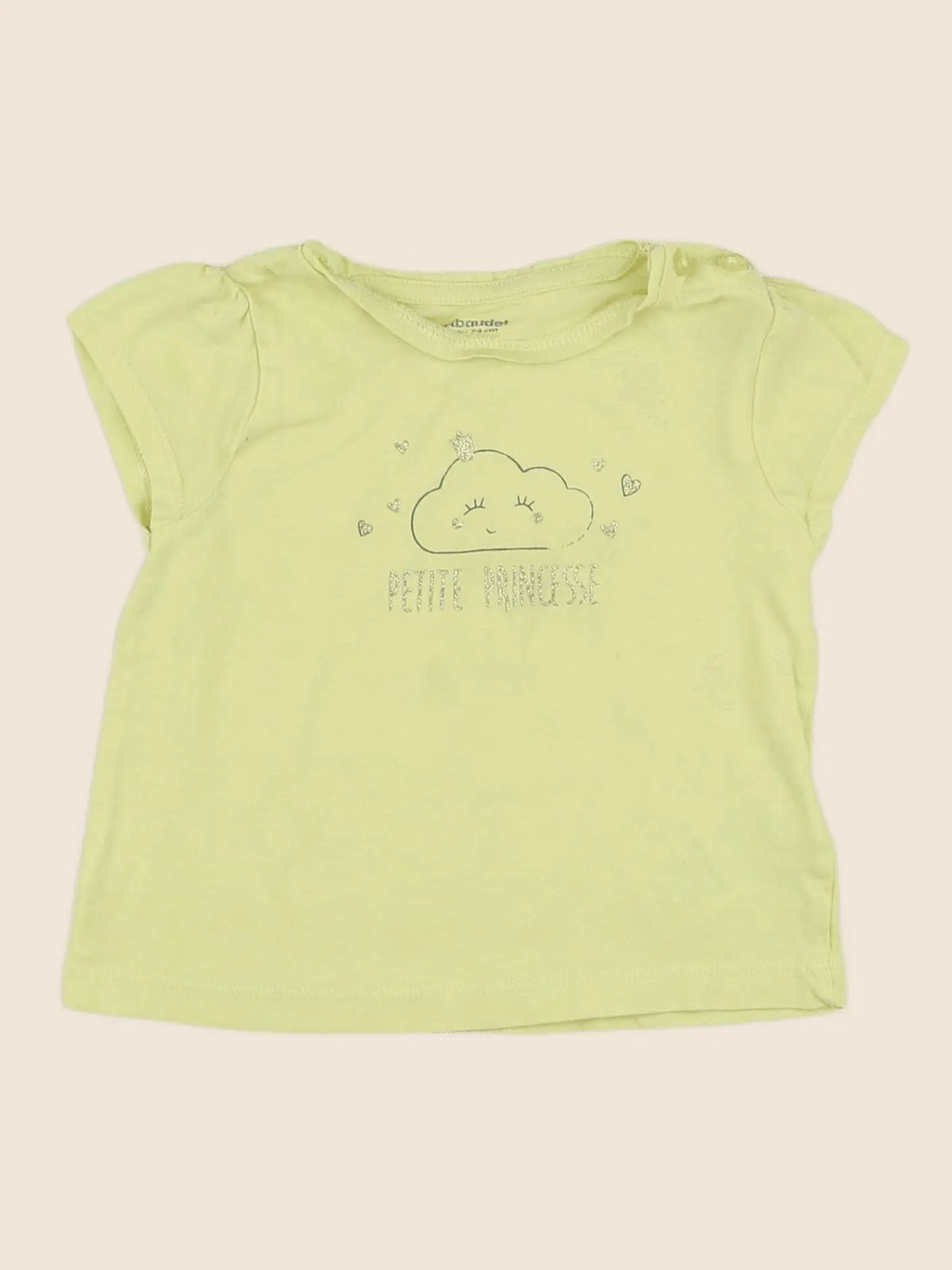 Vertbaudet - tee-shirt jaune - 12 mois