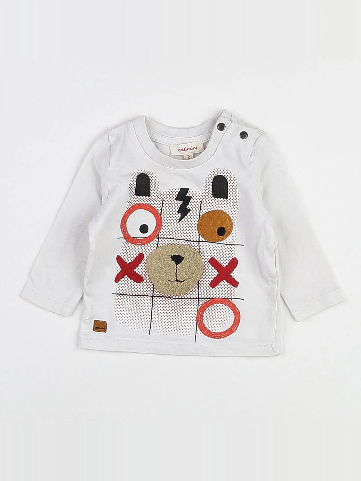 Catimini - tee-shirt gris - 3 mois