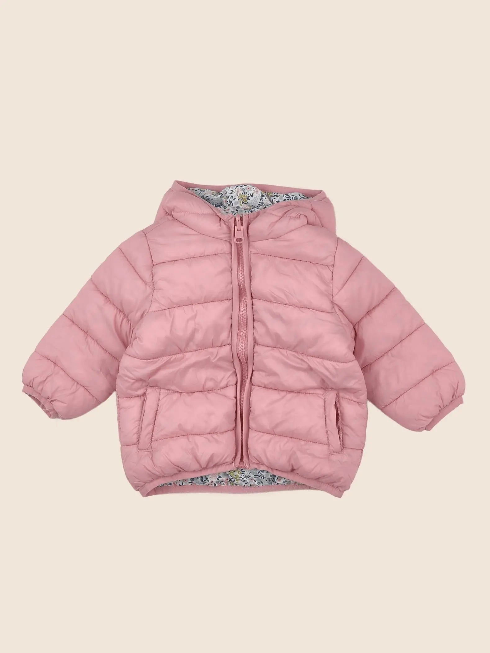 Vertbaudet - doudoune rose - 12 mois