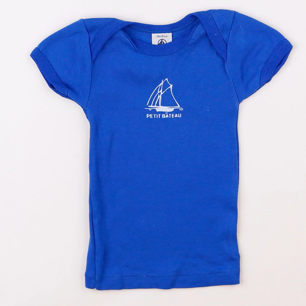 Petit Bateau - maillot de corps bleu - 18 mois