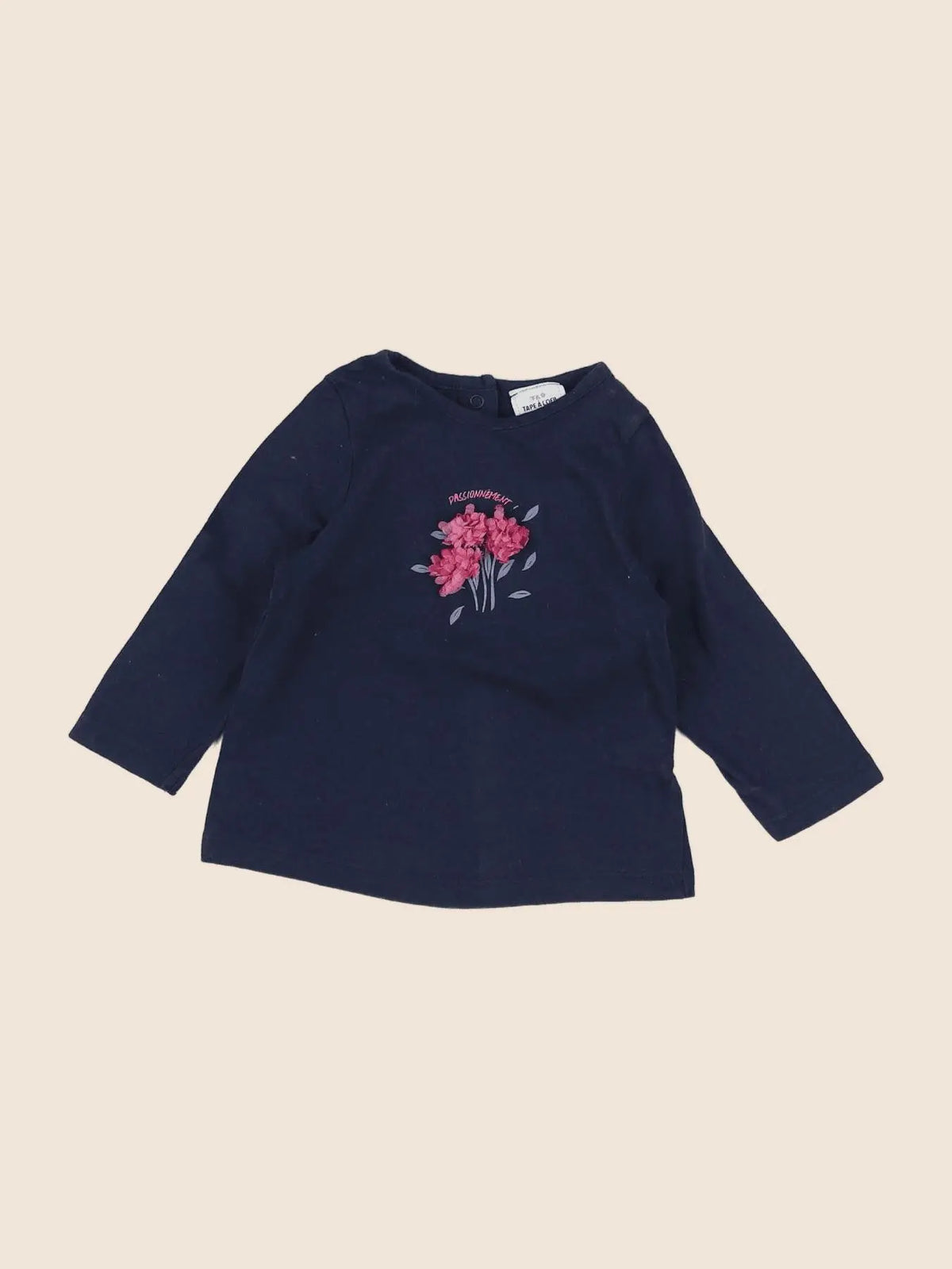 Tape à l'oeil - tee-shirt bleu, rose - 6 mois
