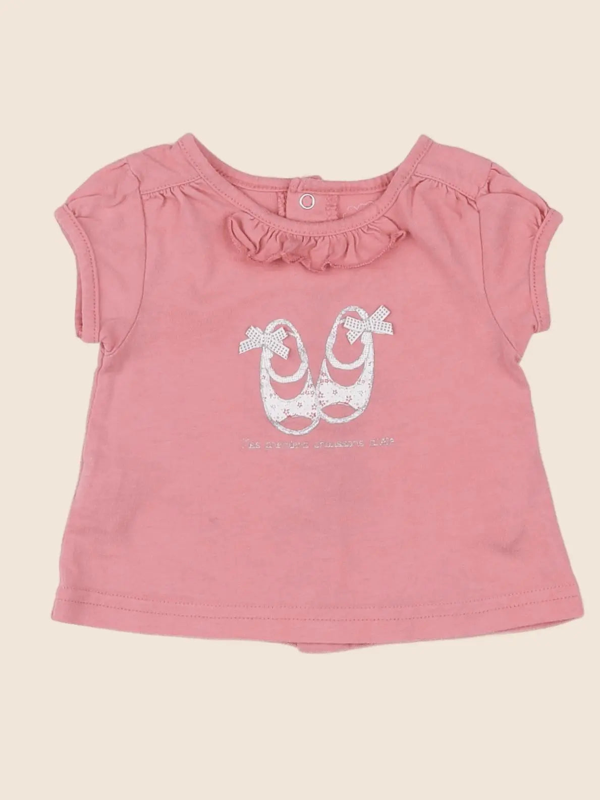 Tape à l'oeil - tee-shirt rose - 3 mois