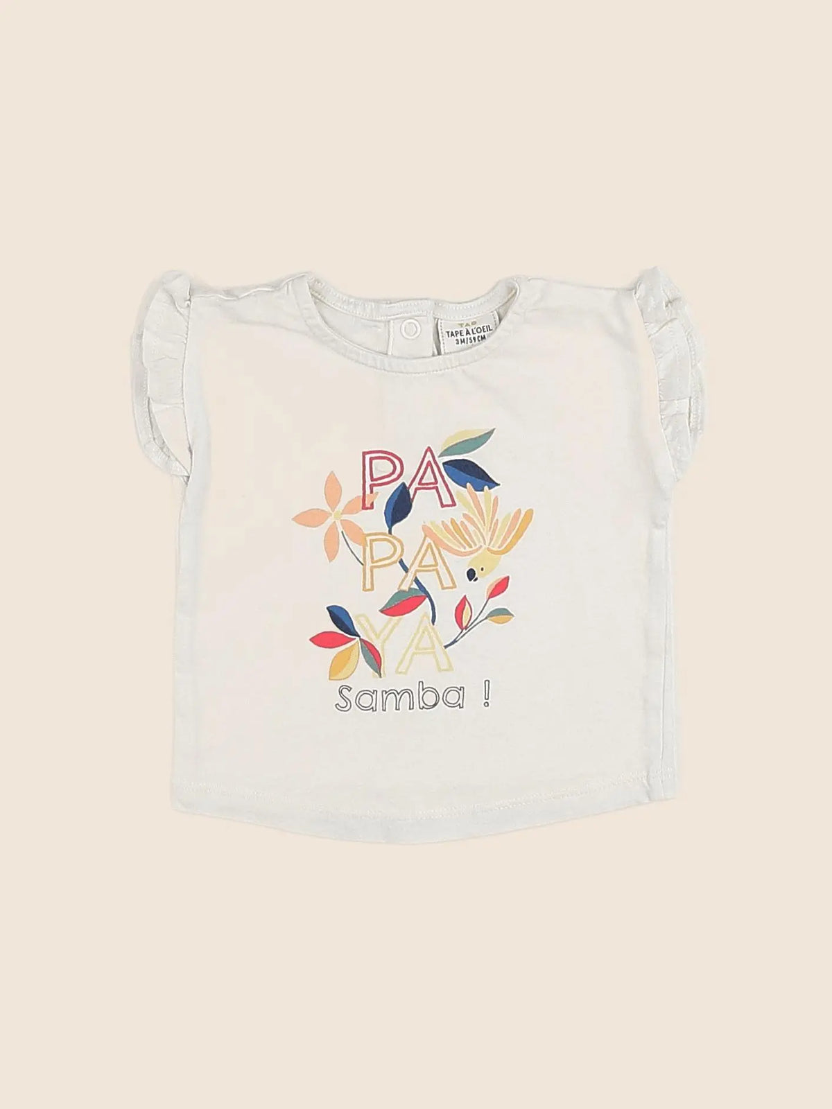 Tape à l'oeil - tee-shirt beige - 3 mois