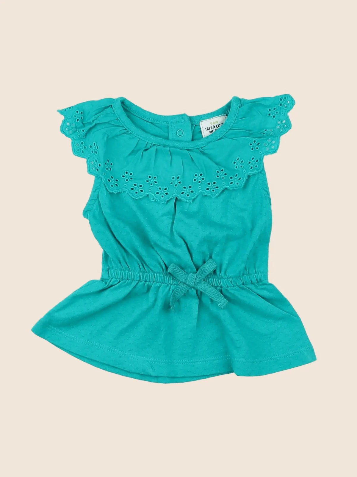 Tape à l'oeil - robe vert - 3 mois