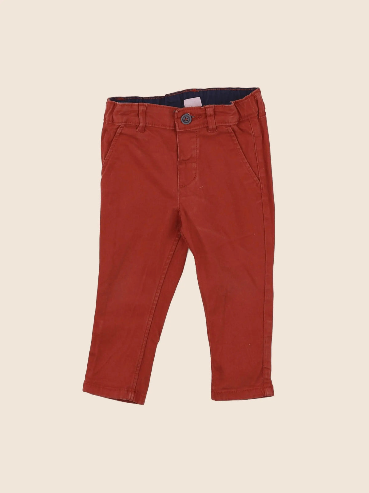 H&M - pantalon orange - 6/9 mois