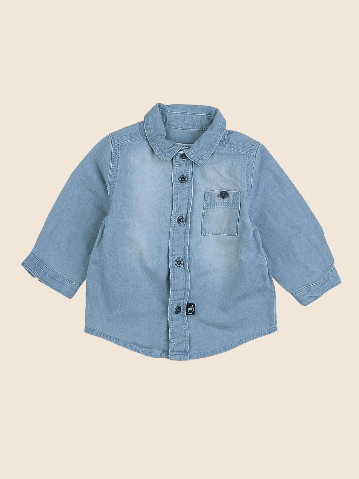 Vertbaudet - chemise bleu - 3 mois