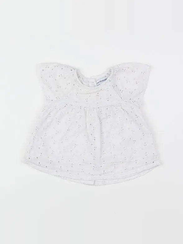 Vertbaudet - blouse blanc - 6 mois