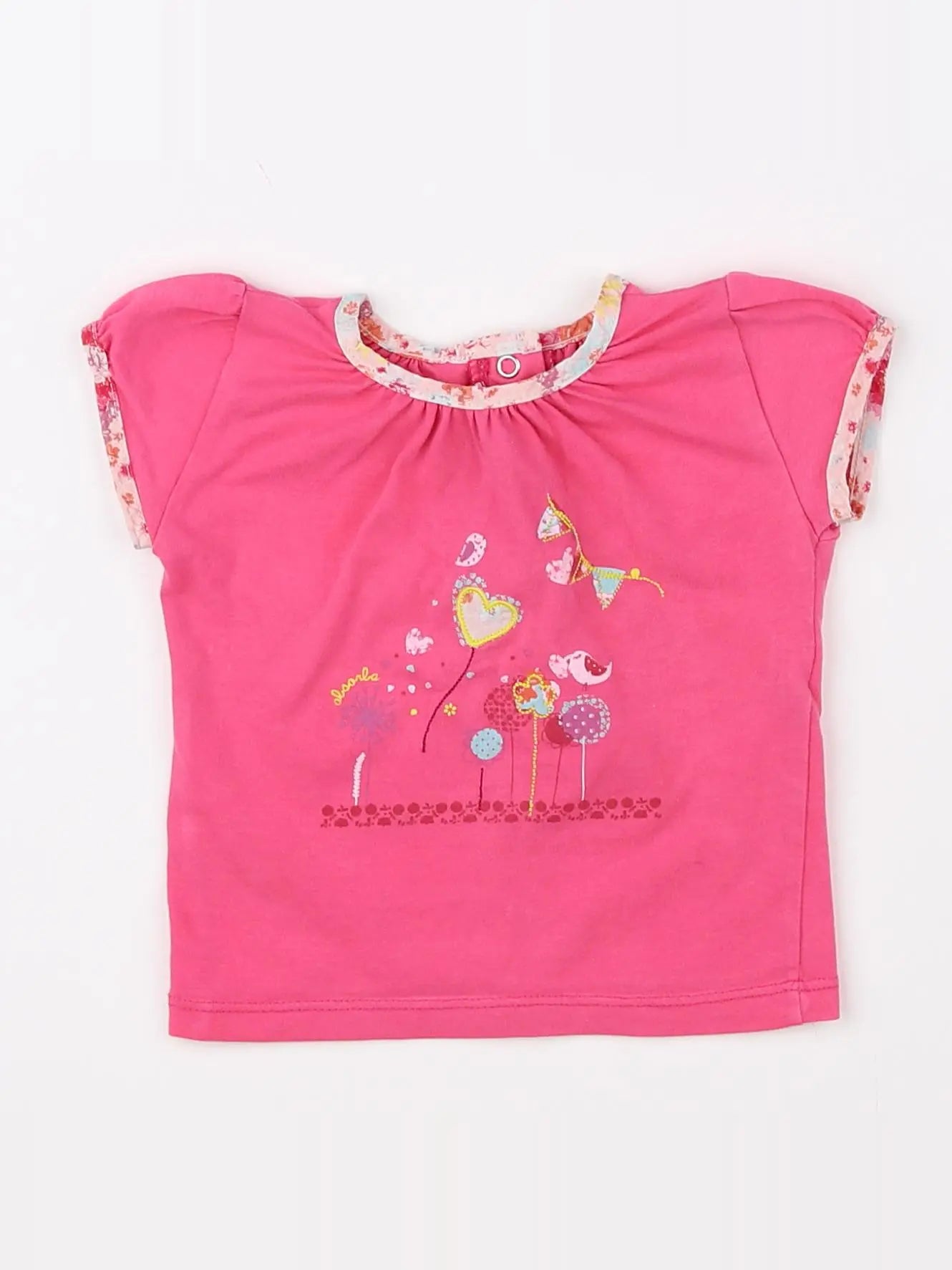 Absorba - tee-shirt rose - 6 mois