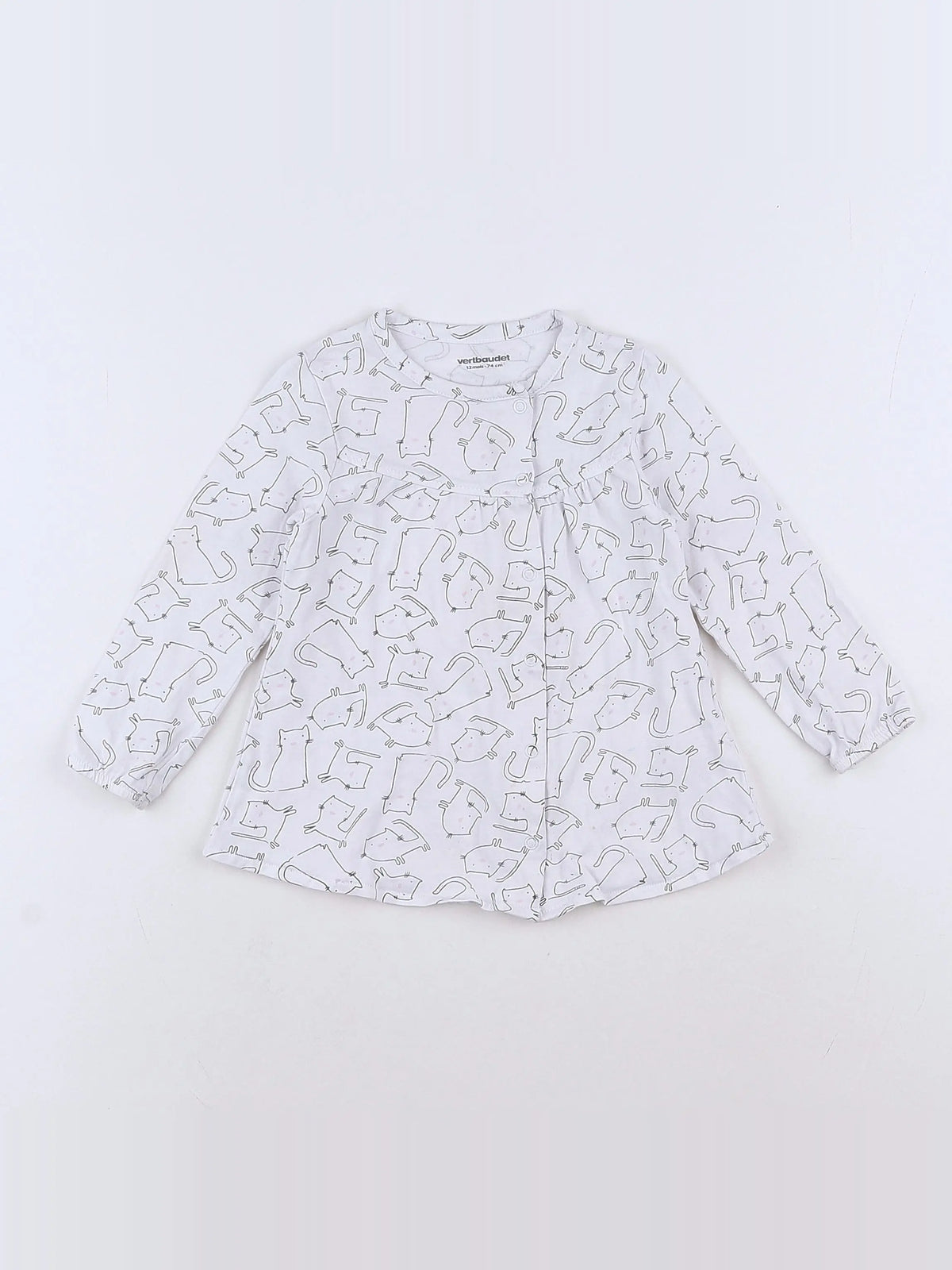 Vertbaudet - tee-shirt blanc - 12 mois