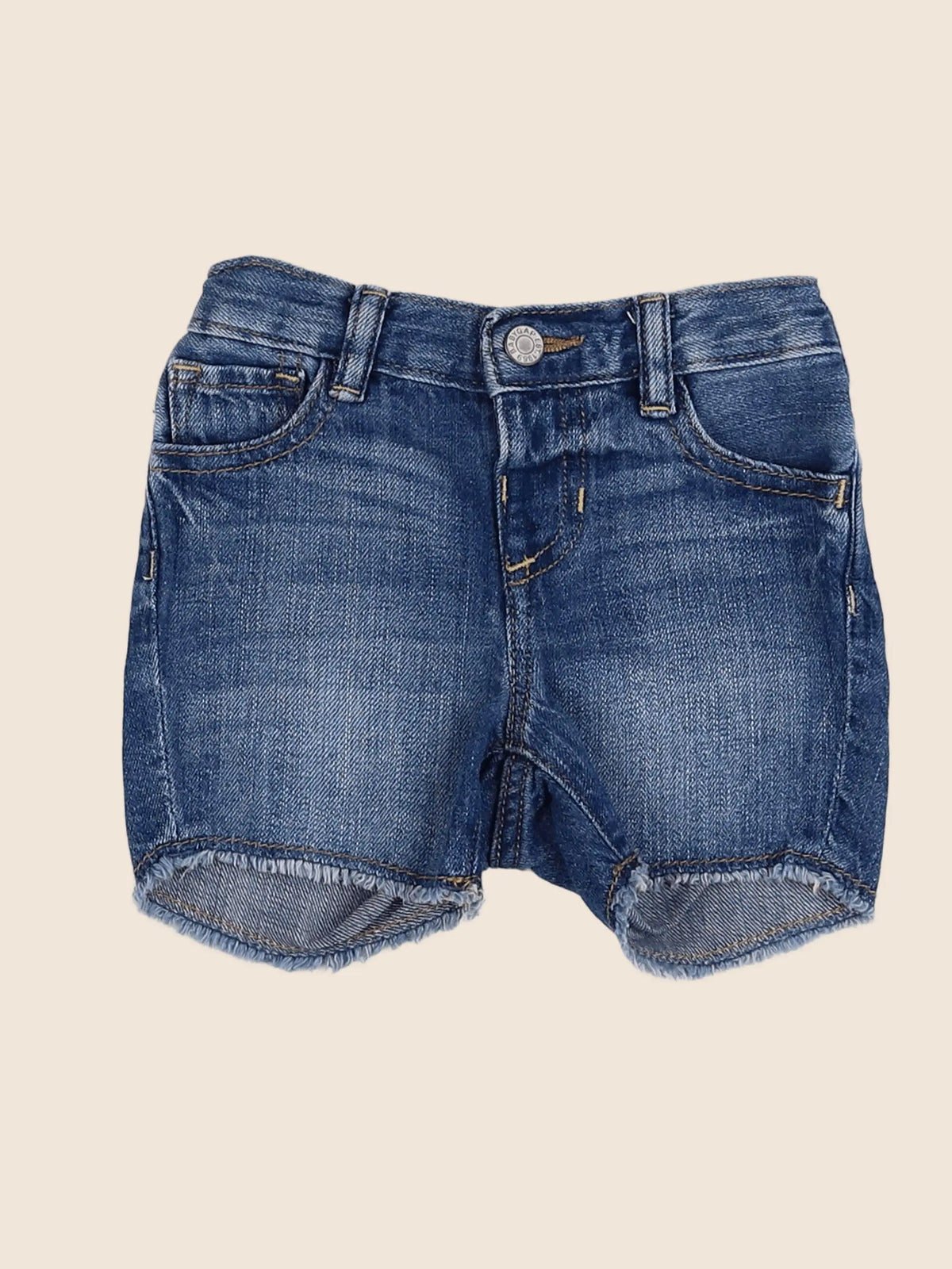 GAP - short bleu - 6/12 mois