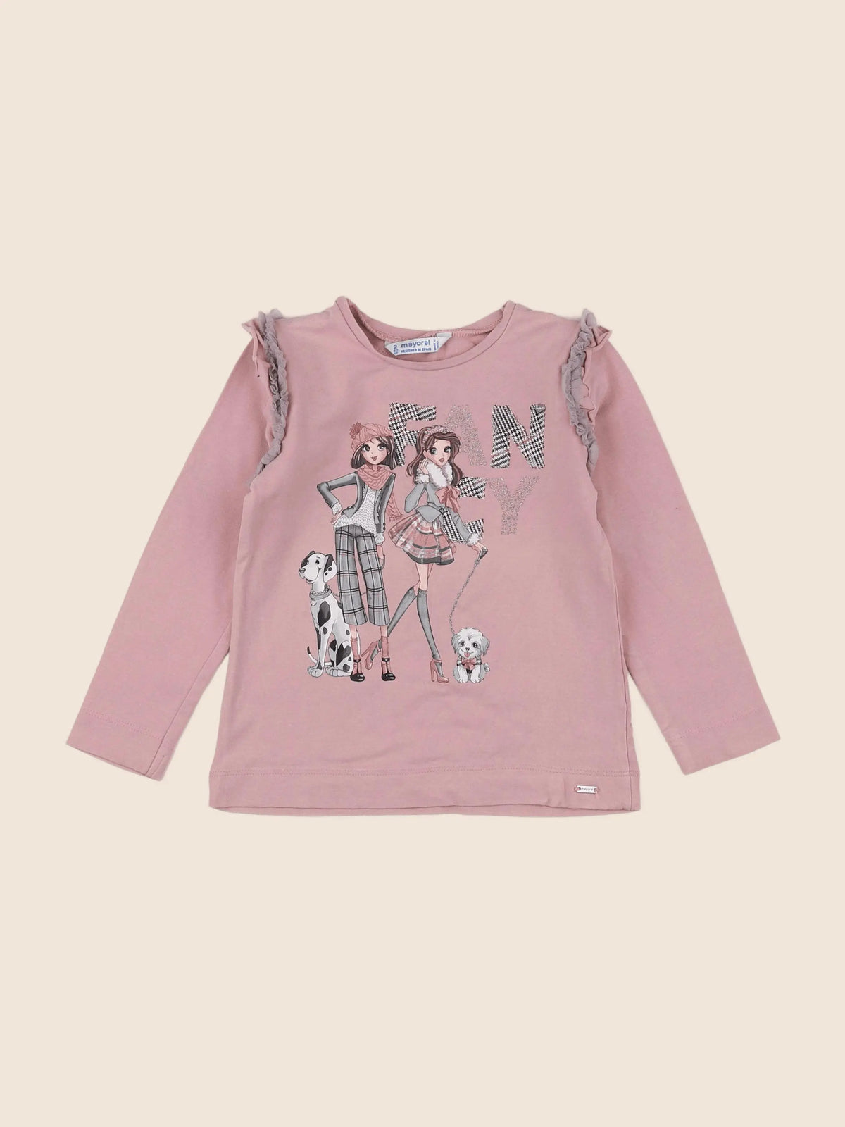 Mayoral - tee-shirt rose - 2 ans
