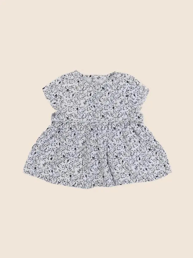 Petit Bateau - blouse bleu - 12 mois