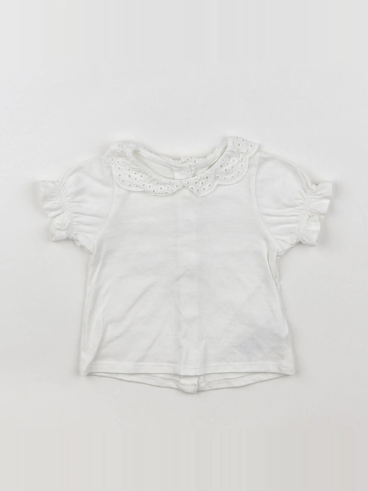 Vertbaudet - tee-shirt blanc - 6 mois