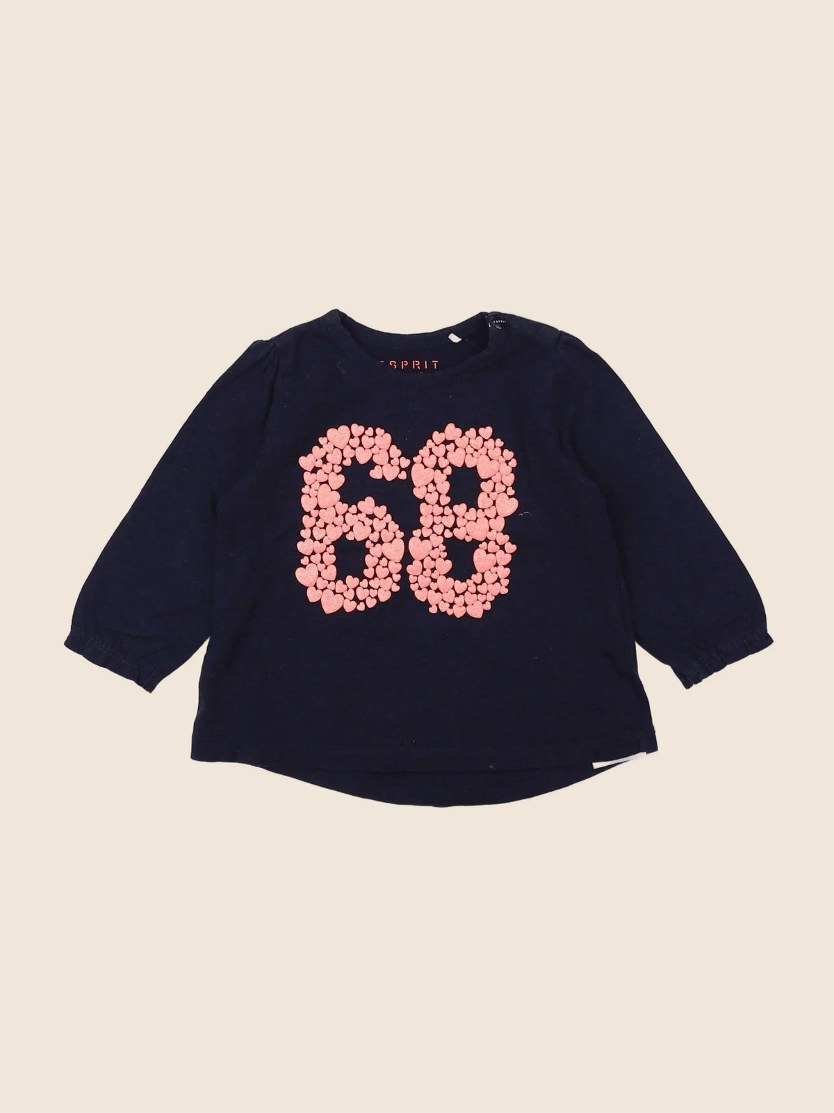 Esprit - tee-shirt bleu, rose - 3 mois
