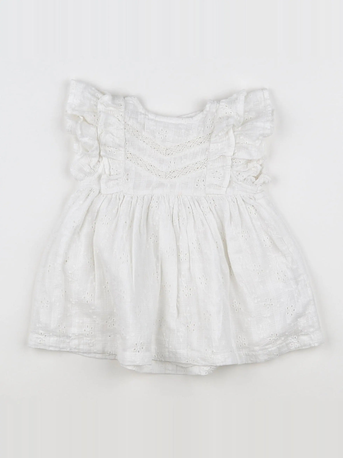 Vertbaudet - robe blanc - 12 mois