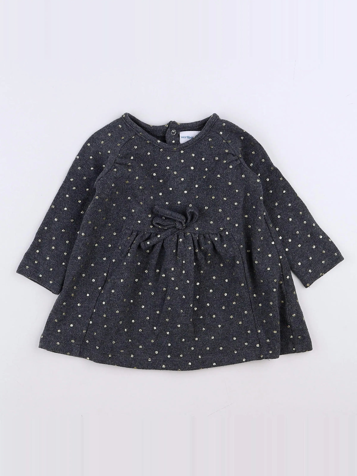 Vertbaudet - robe gris - 9 mois