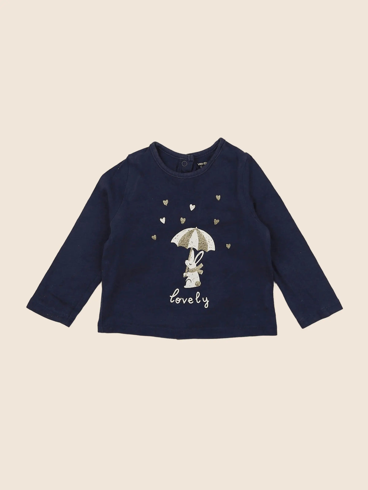 Vertbaudet - tee-shirt bleu - 6 mois