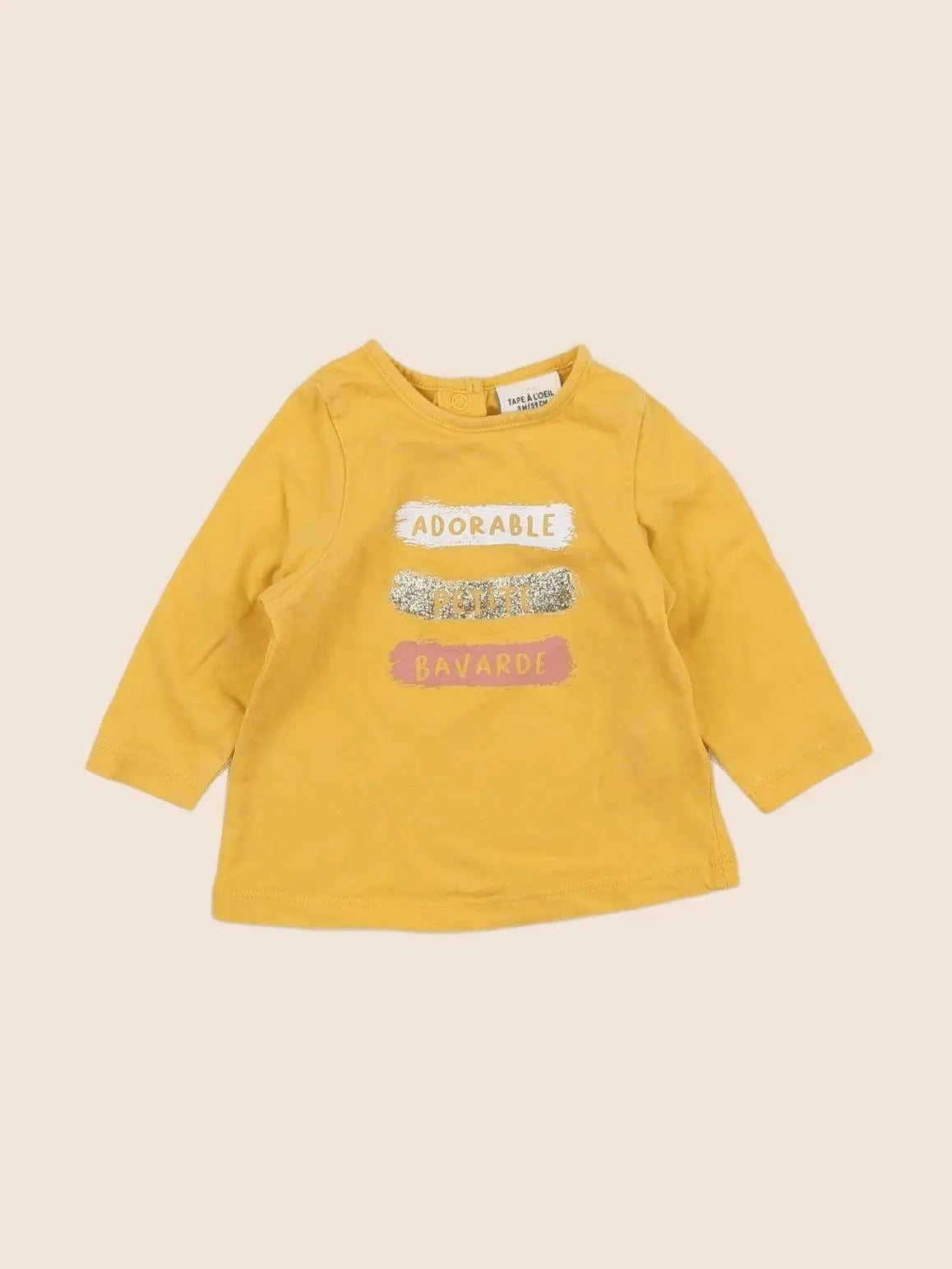 Tape à l'oeil - tee-shirt jaune, or - 3 mois