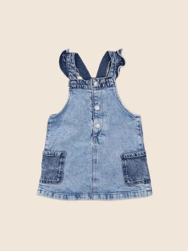 H&M - robe bleu - 12 mois