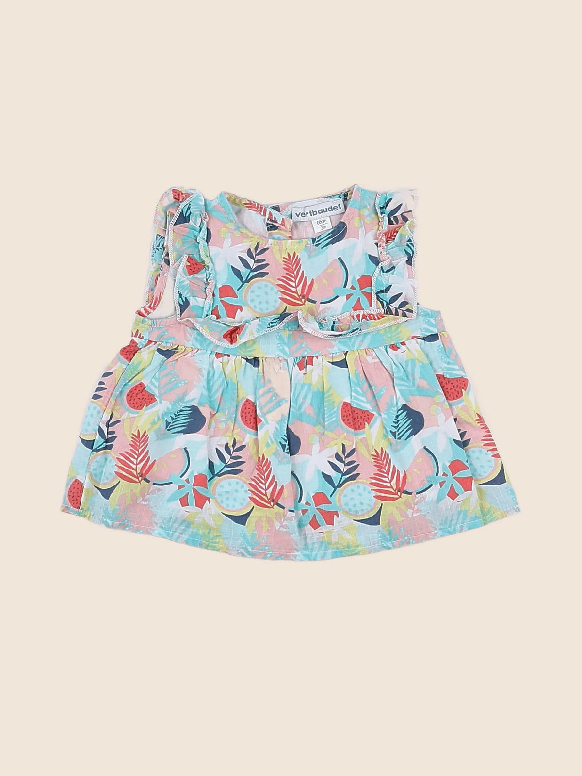 Vertbaudet - blouse bleu - 3 mois
