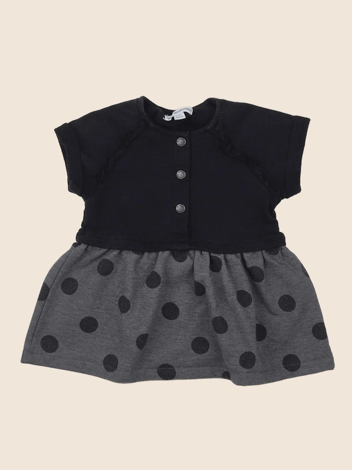 Vertbaudet - robe gris - 6 mois