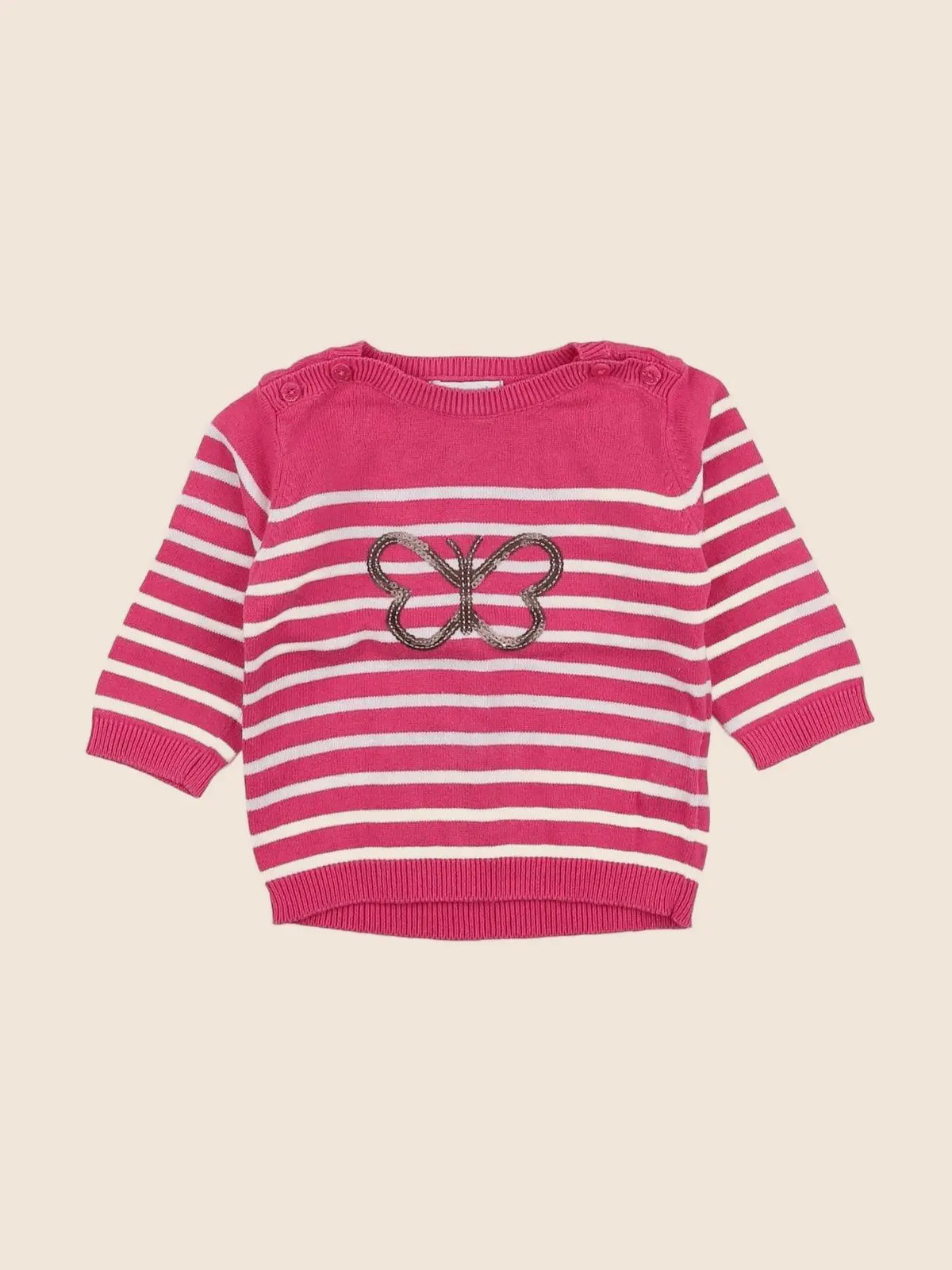 Vertbaudet - pull rose - 9 mois