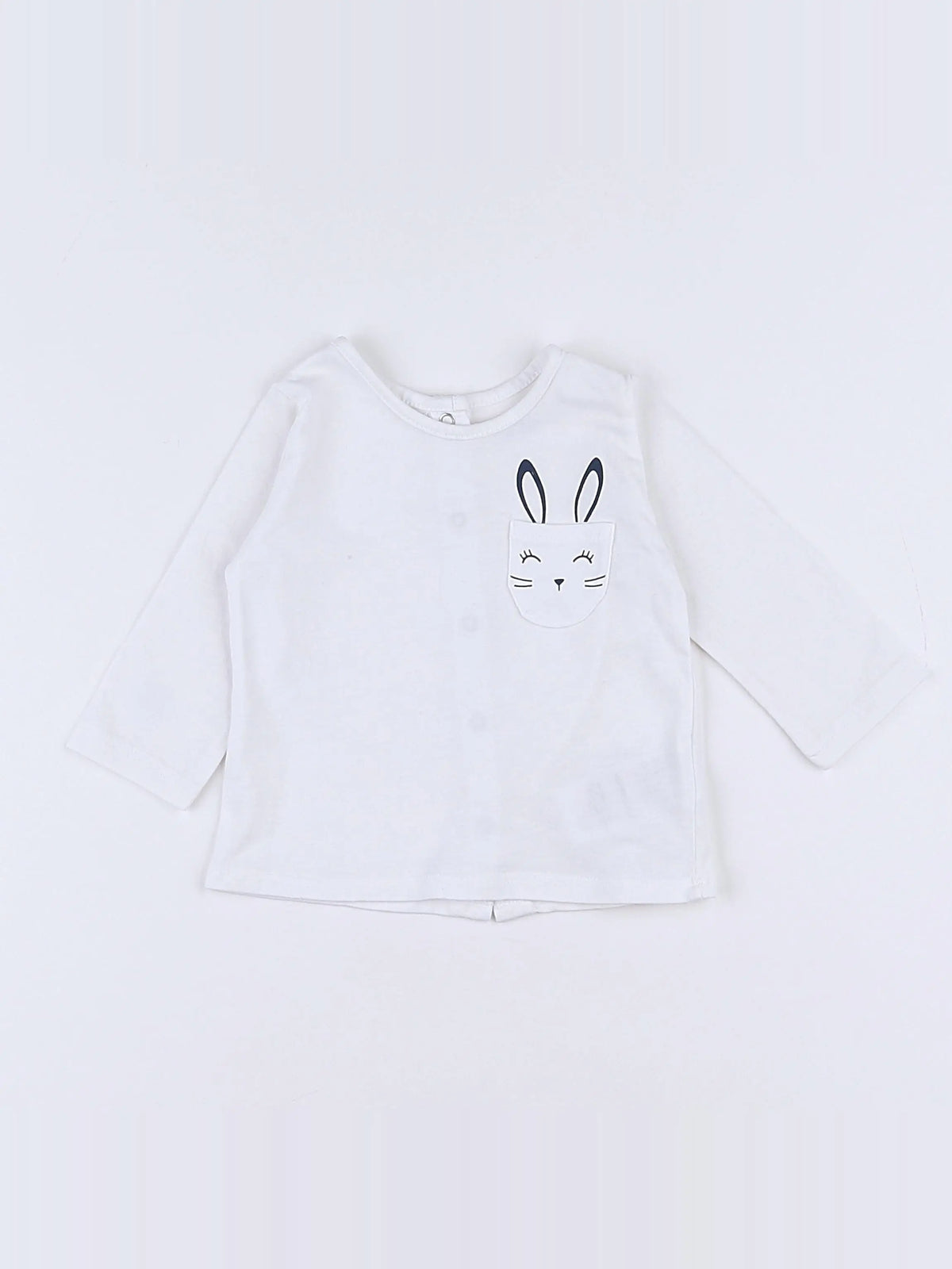 Vertbaudet - tee-shirt blanc - 3 mois