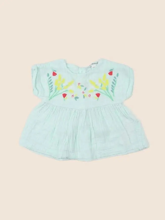Vertbaudet - blouse vert - 3 mois