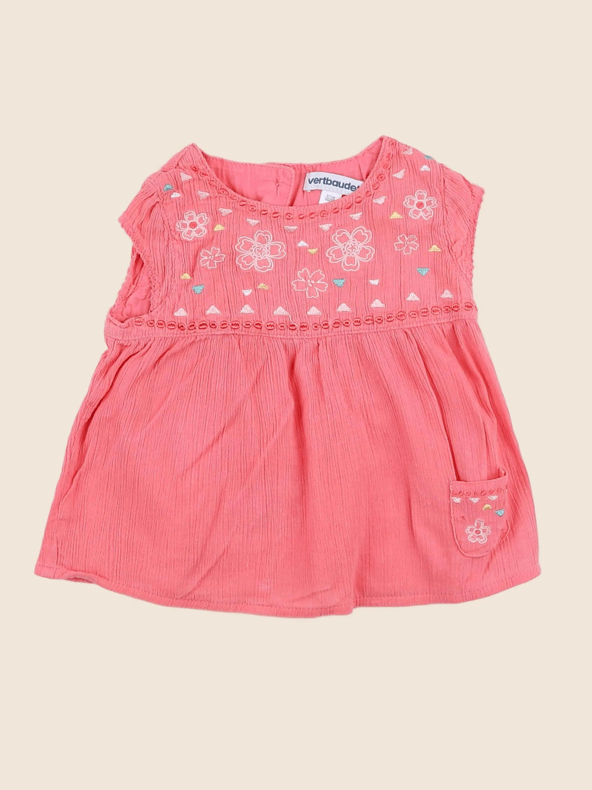 Vertbaudet - blouse rose - 6 mois