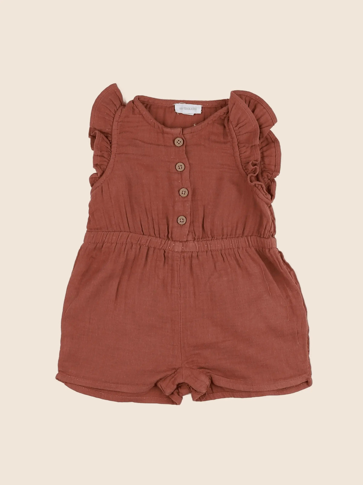 Vertbaudet - combinaison marron - 6 mois