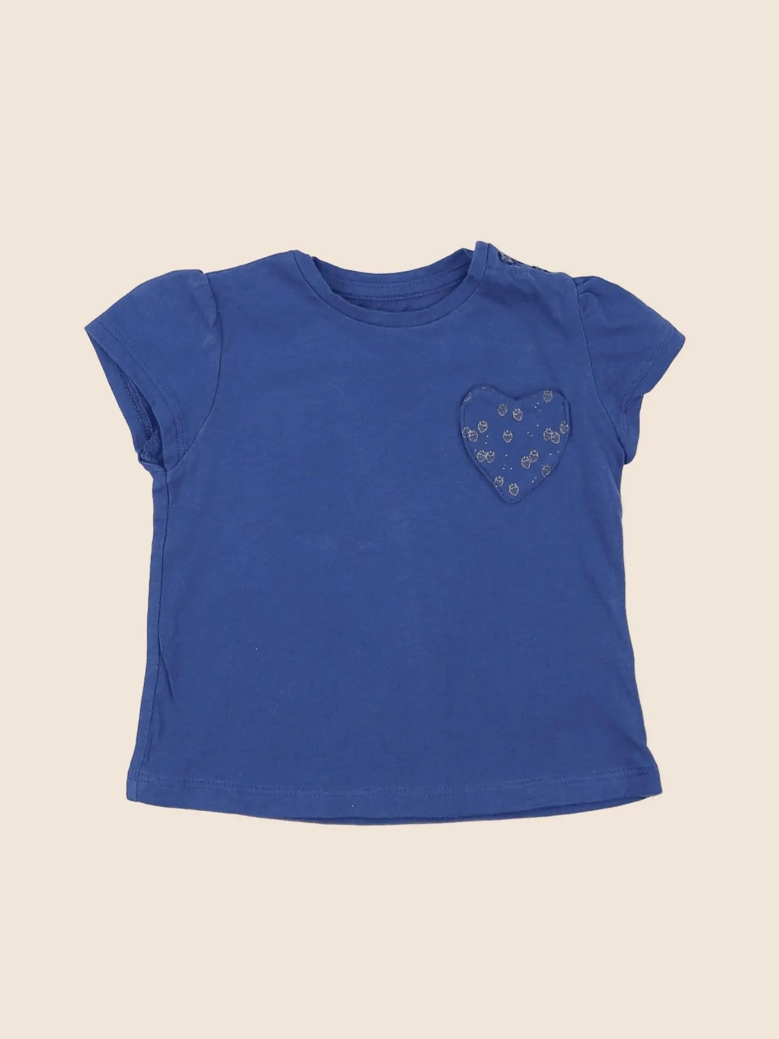Vertbaudet - tee-shirt bleu - 9 mois