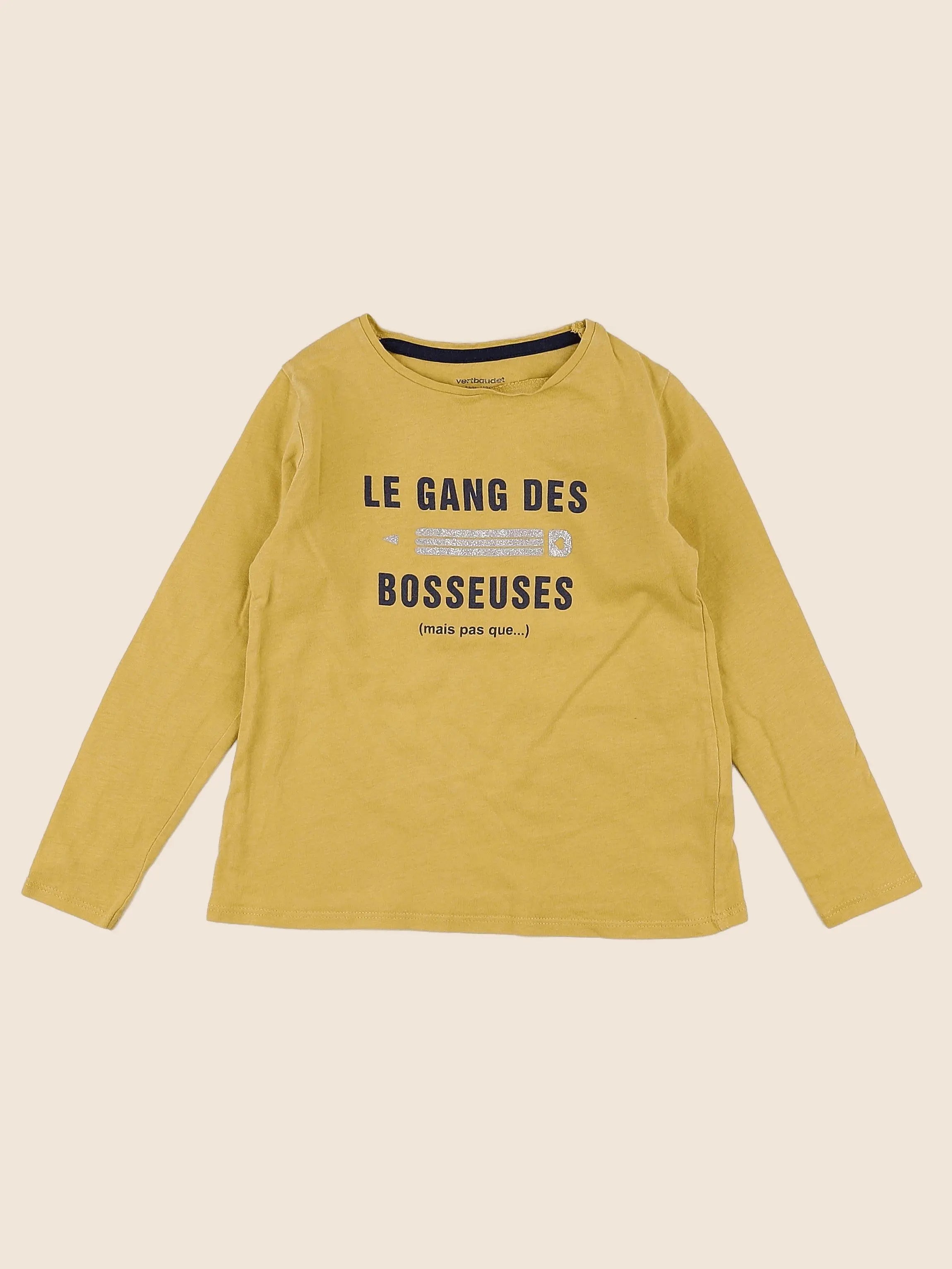 Vertbaudet - tee-shirt jaune - 5 ans