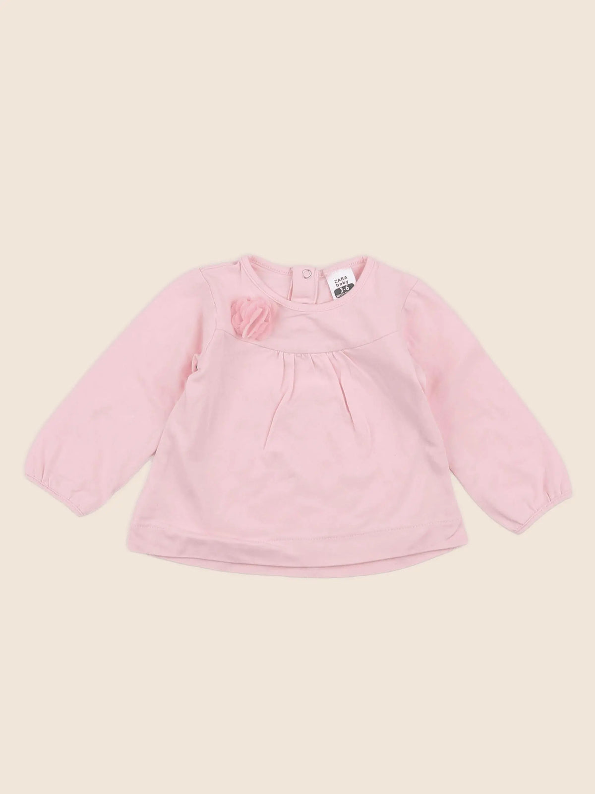 Zara - tee-shirt rose - 3/6 mois