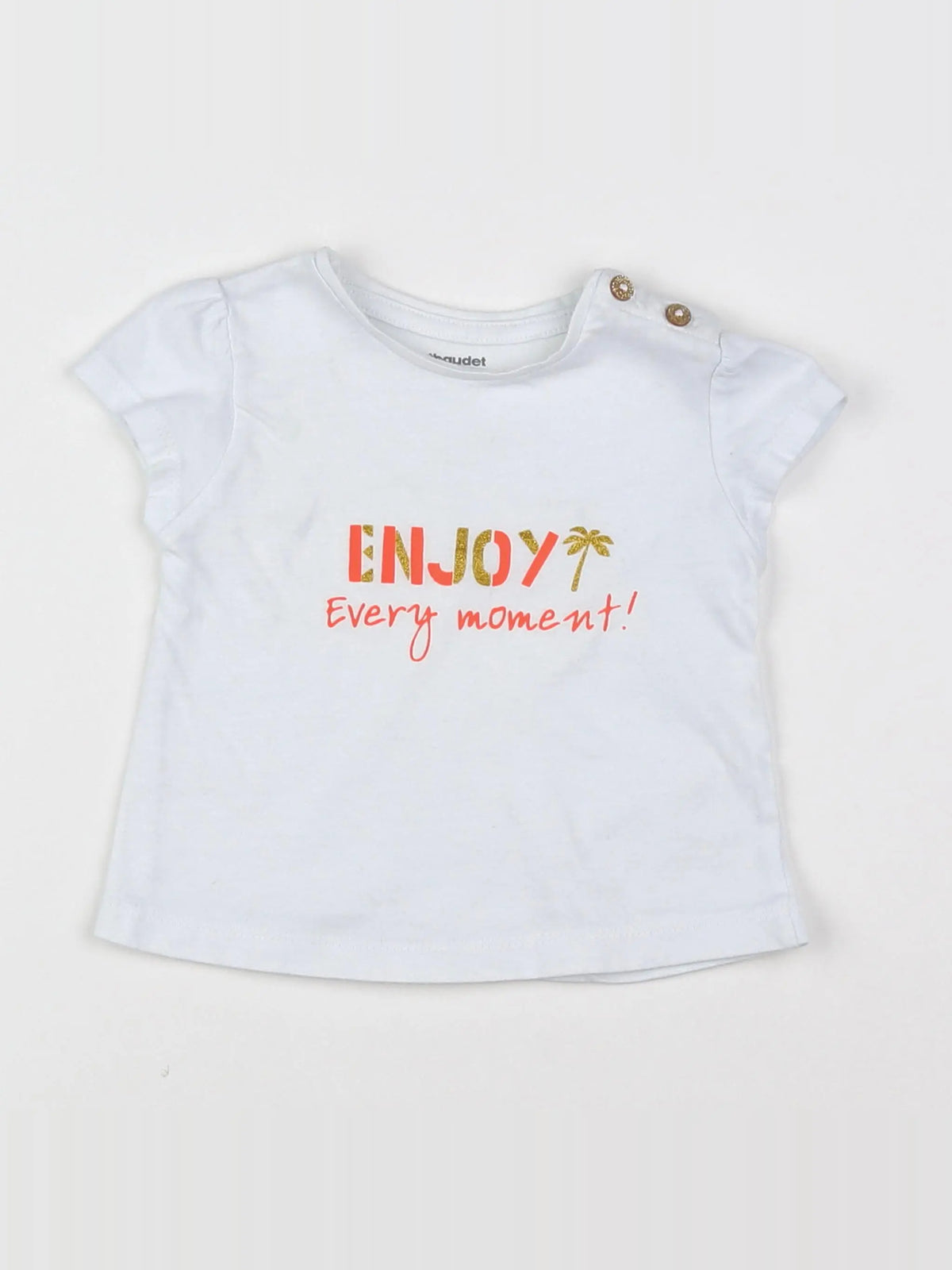 Vertbaudet - tee-shirt blanc - 3 mois