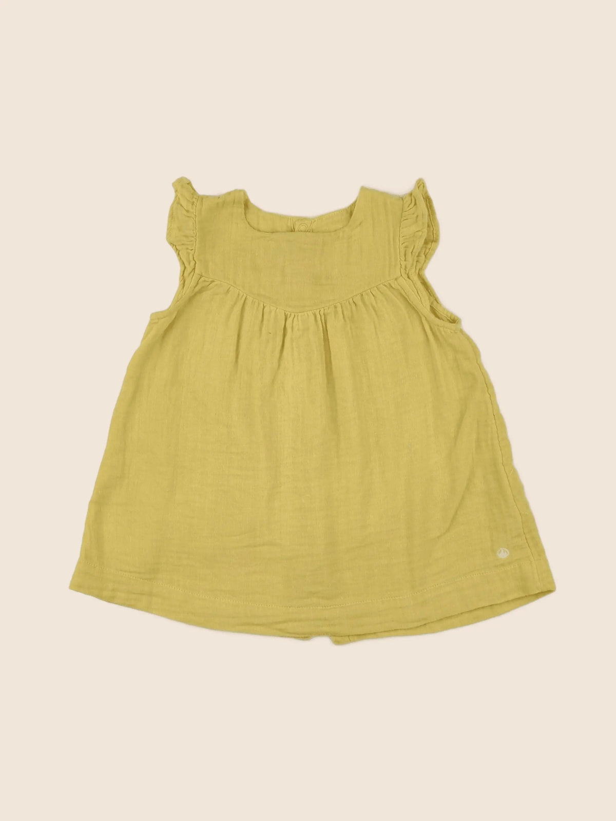 Petit Bateau - robe jaune - 12 mois