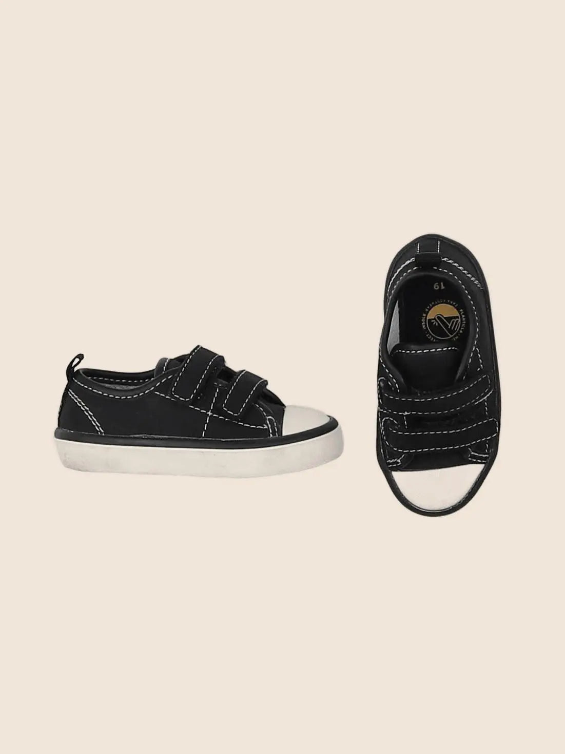 Zara - tennis à scratch/ lacets noir - pointure 19