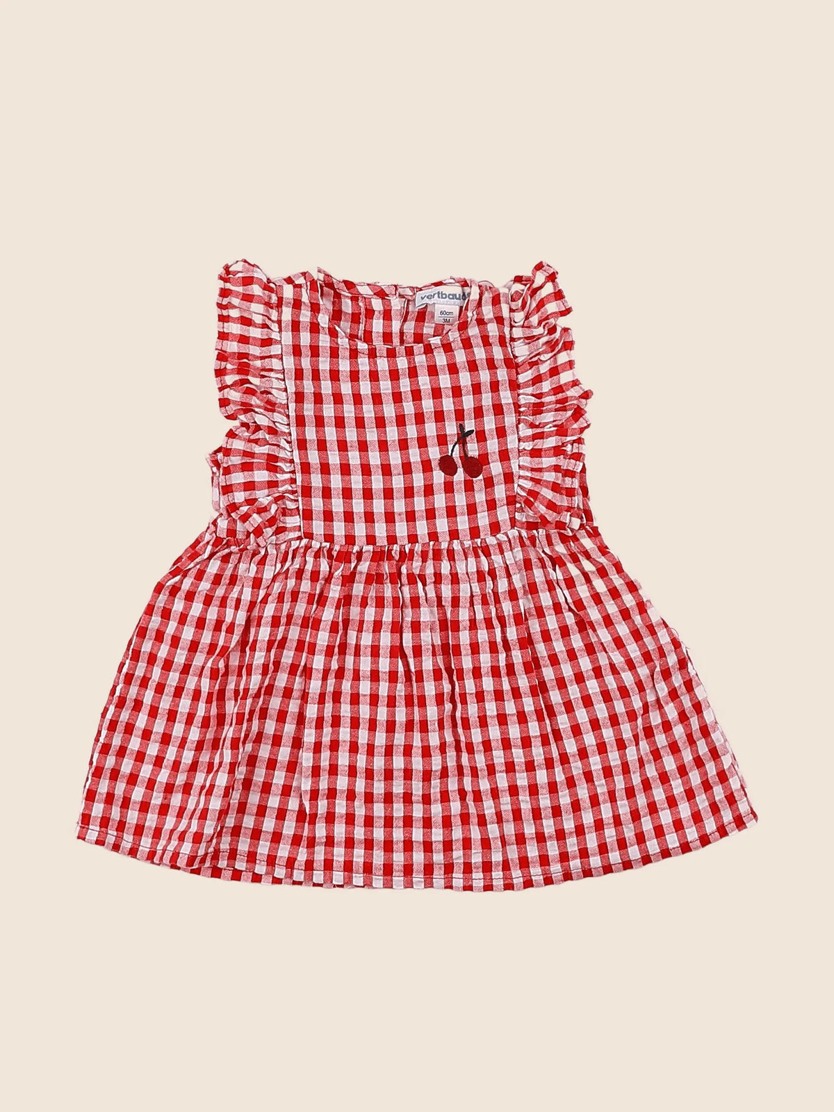 Vertbaudet - robe rouge - 3 mois