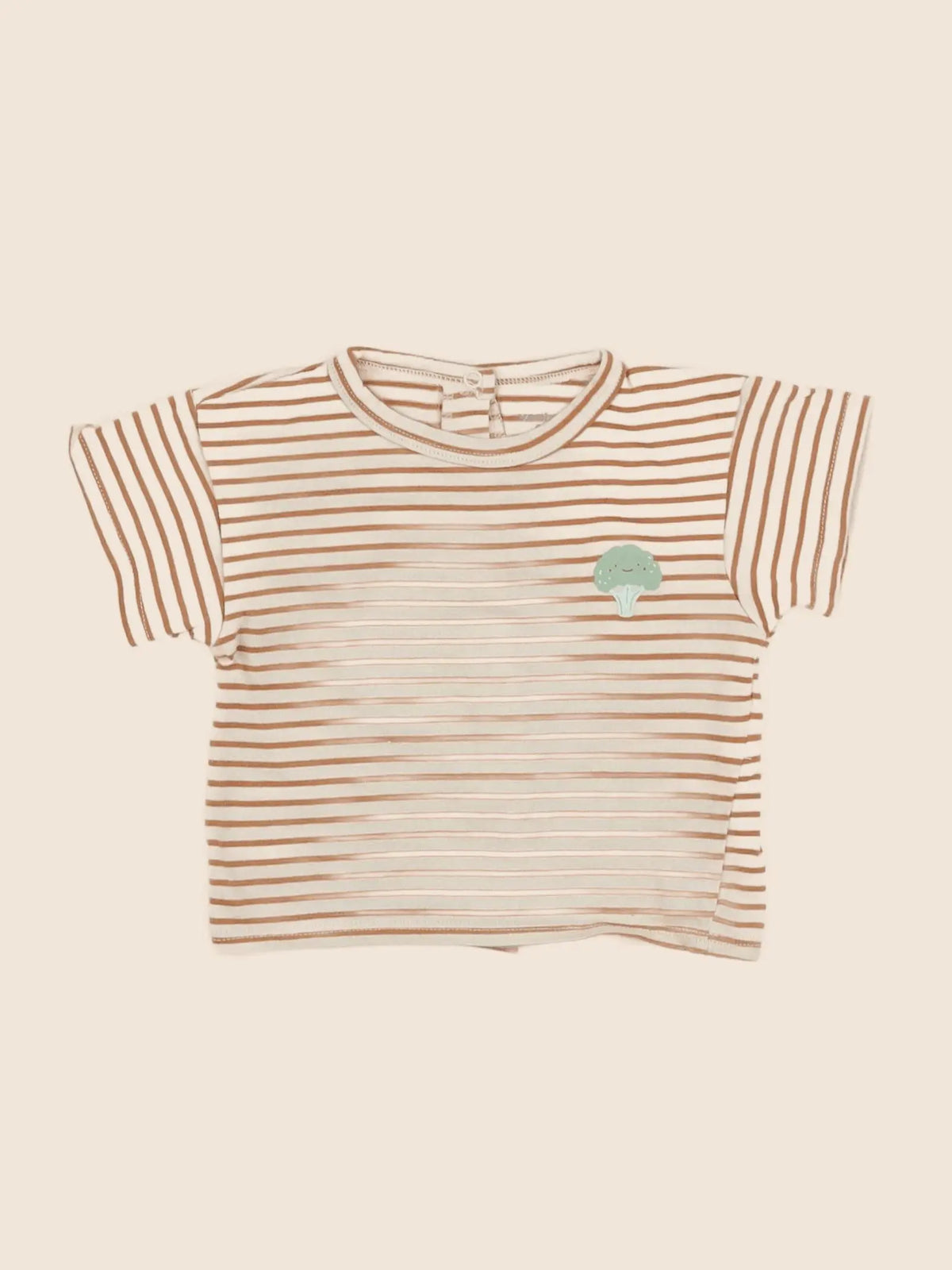 Vertbaudet - tee-shirt beige, marron - 3 mois