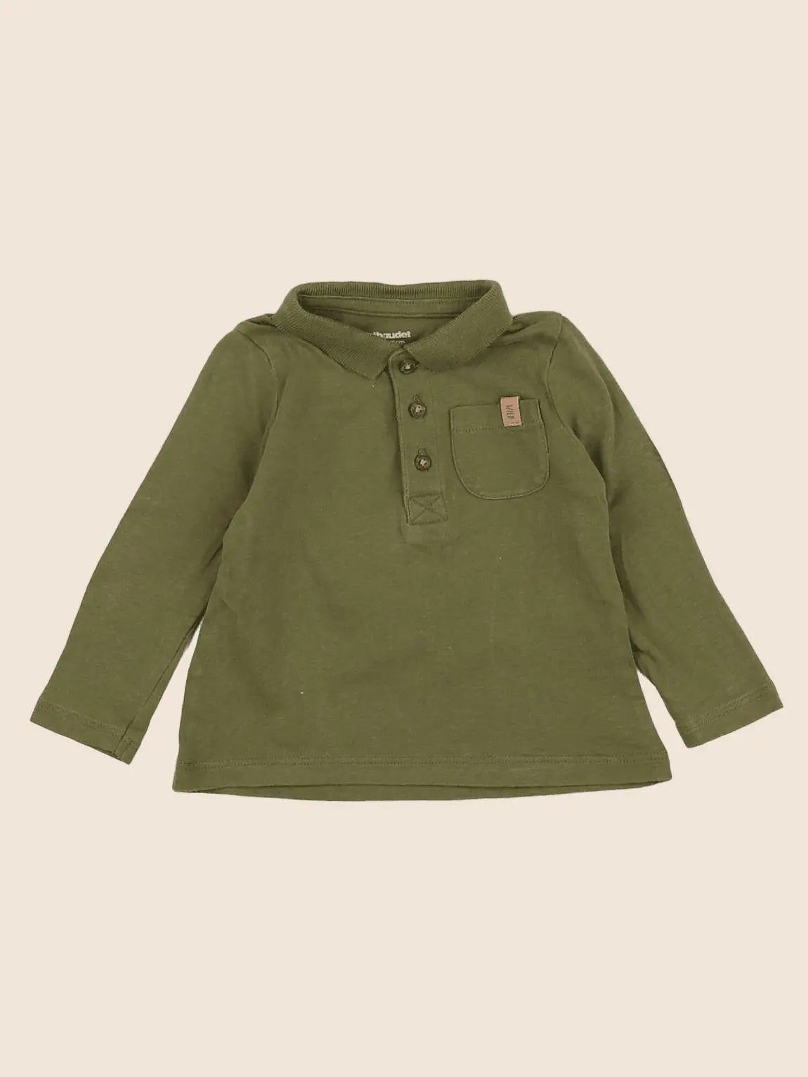 Vertbaudet - polo vert - 6 mois