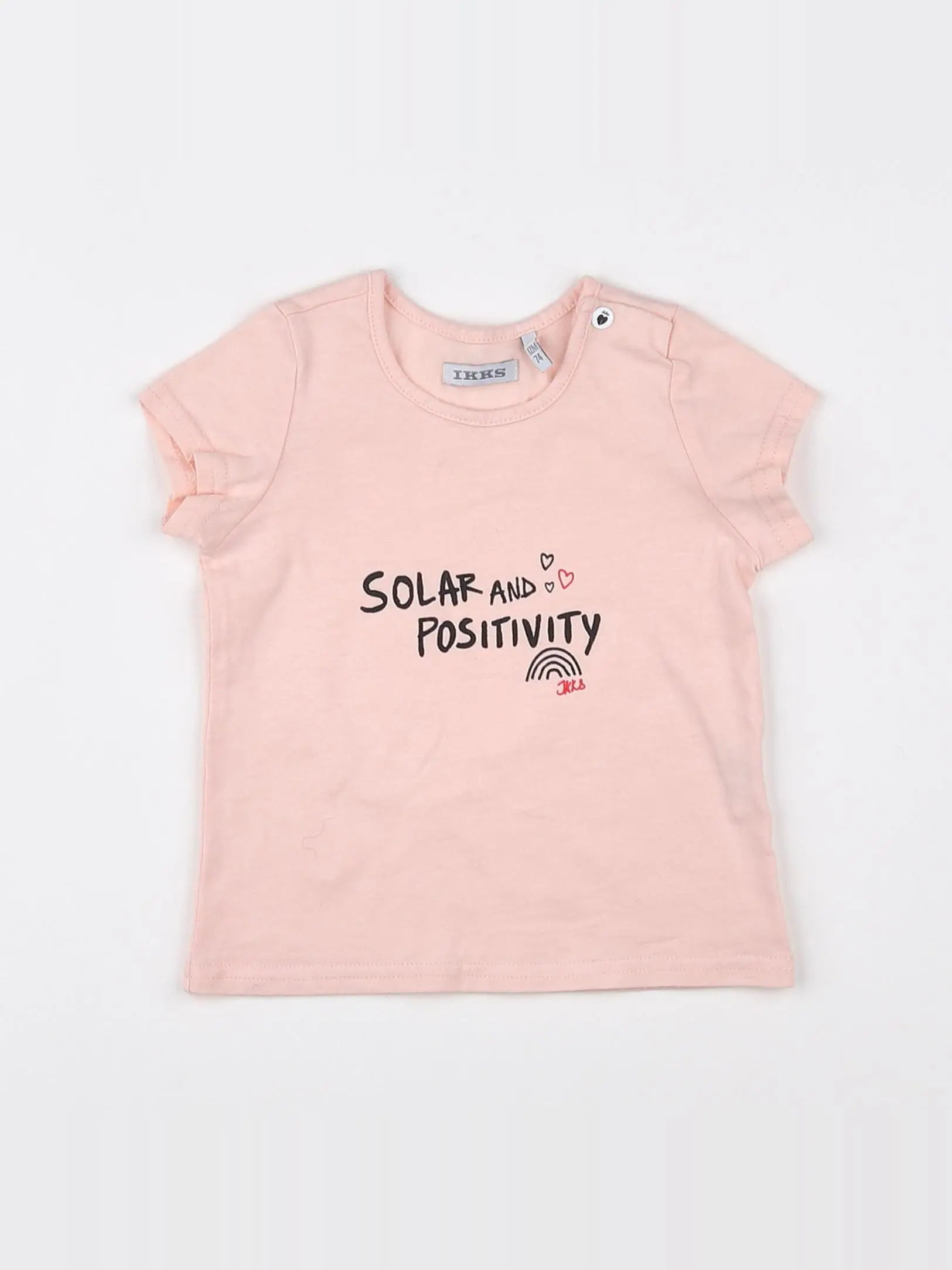 IKKS - tee-shirt rose - 12 mois