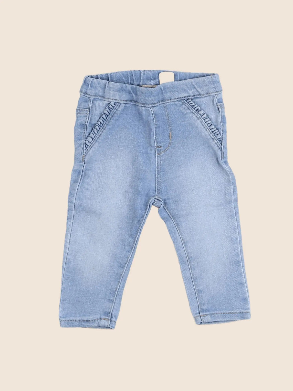 H&M - jegging bleu - 6 mois