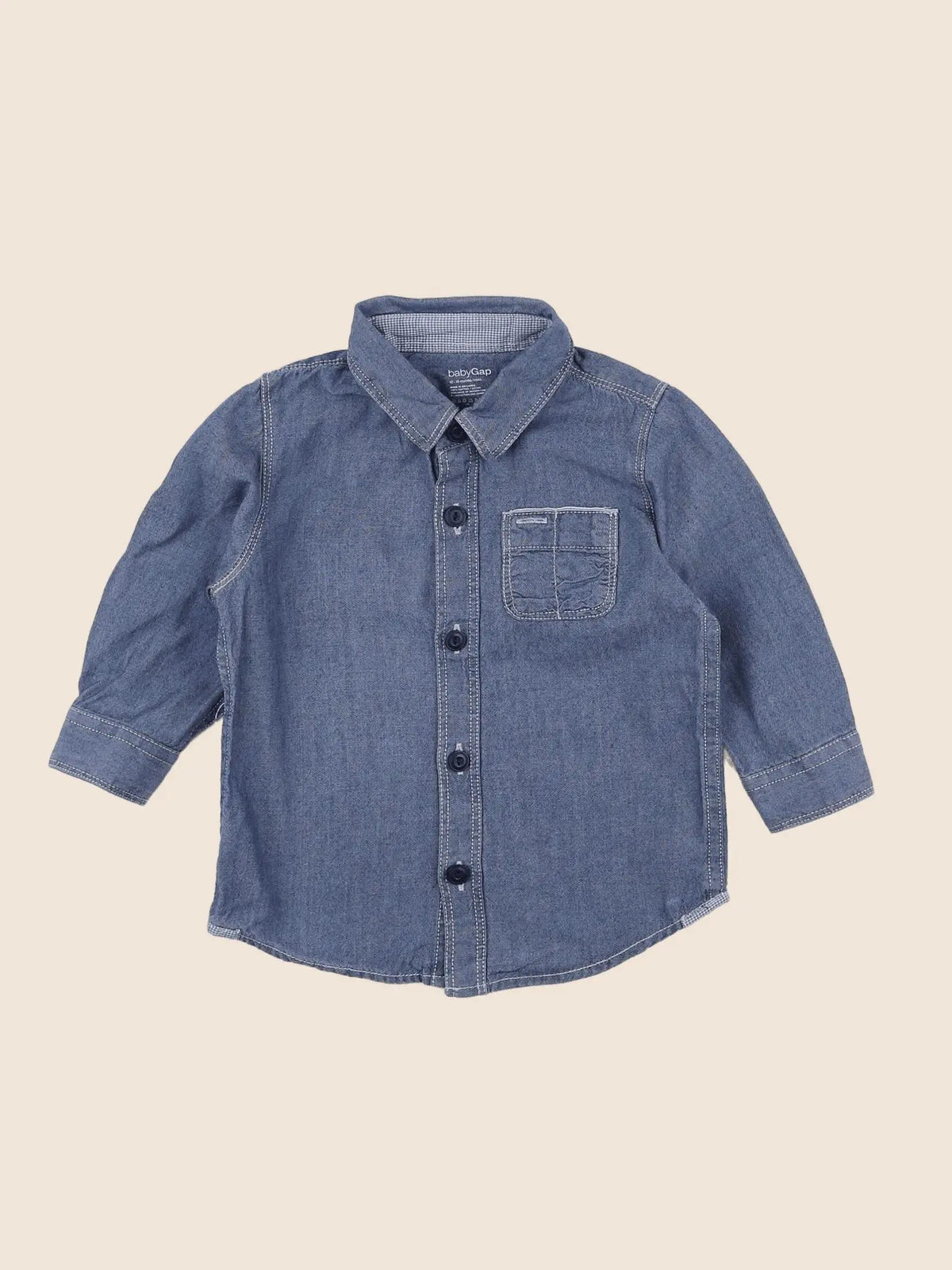 GAP - chemise bleu - 12/18 mois
