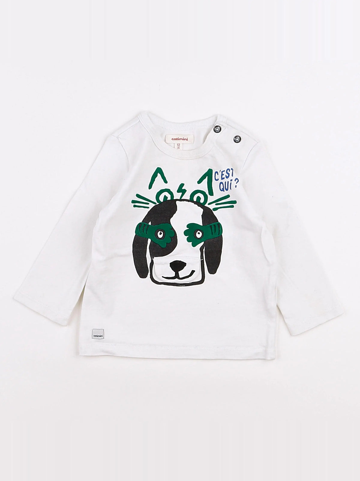 Catimini - tee-shirt blanc - 12 mois