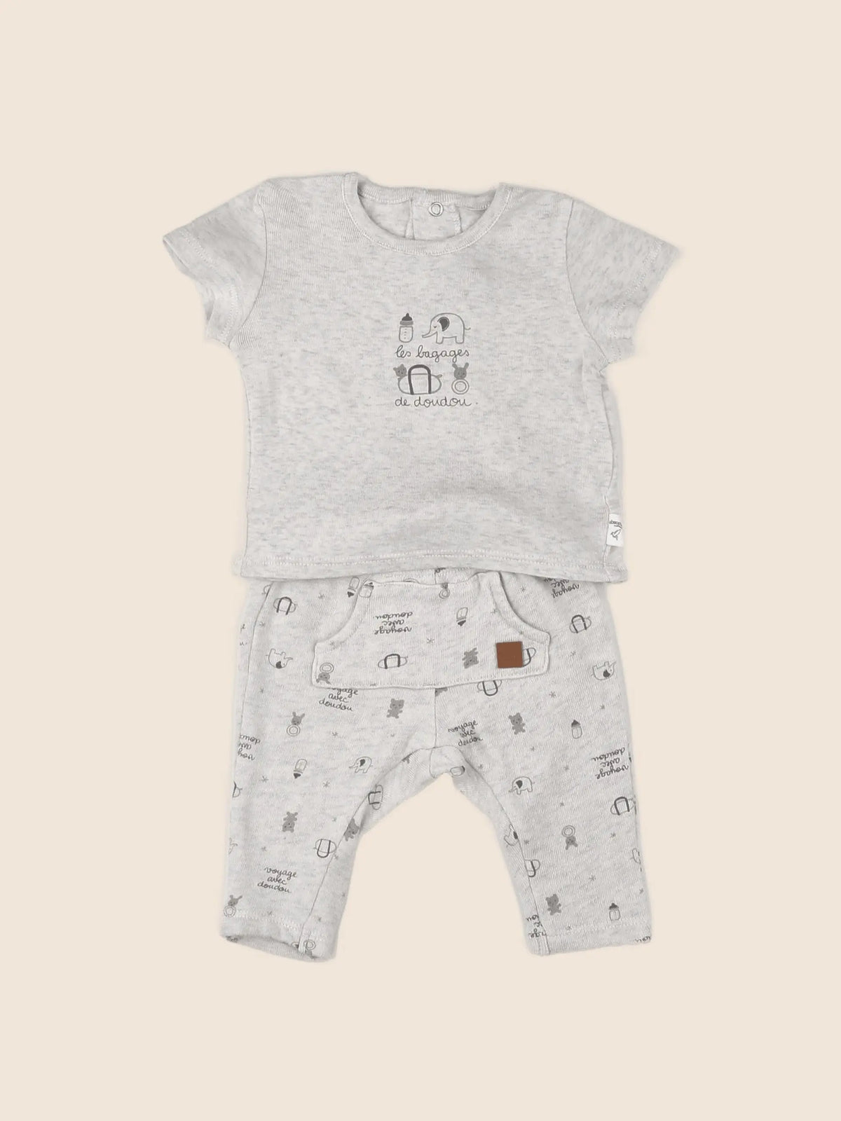 Absorba - ensemble beige - 3 mois